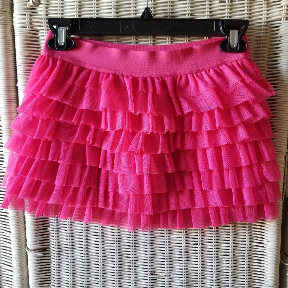 COPY - Circo Pink Ruffle Tulle Skirt. Size Large …